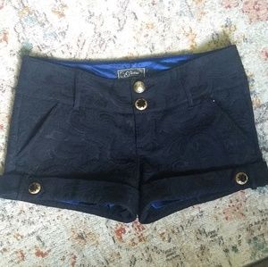 VINTAGE Pin-Up Guess Shorts- Brass &Satin Details!